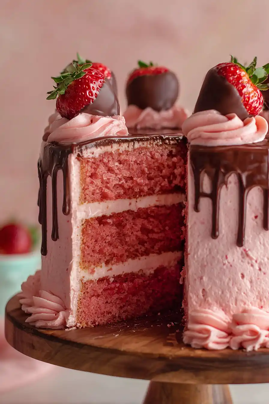 Best Chocolate Covered Strawberry Cake