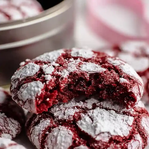 red velvet cake mix crinkle cookies