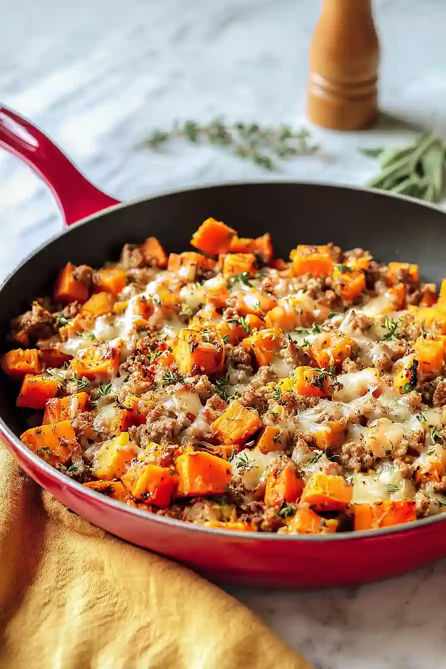 ground turkey sweet potato hash
