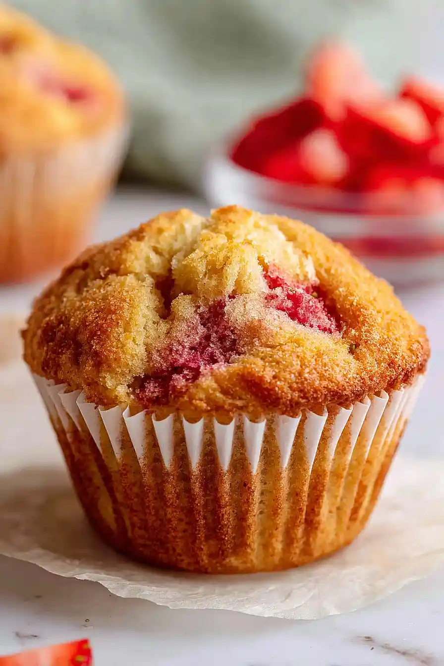 almond flour strawberry muffins