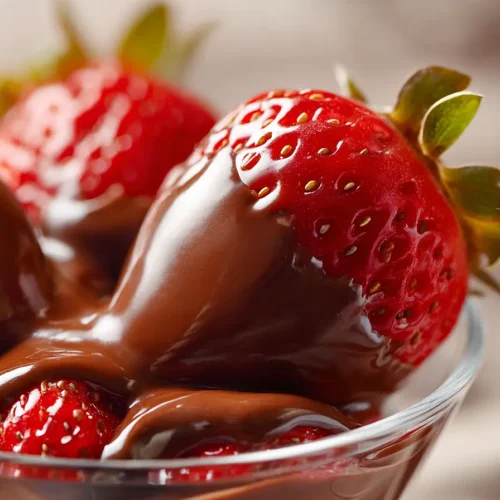 chocolate covered strawberries in cup