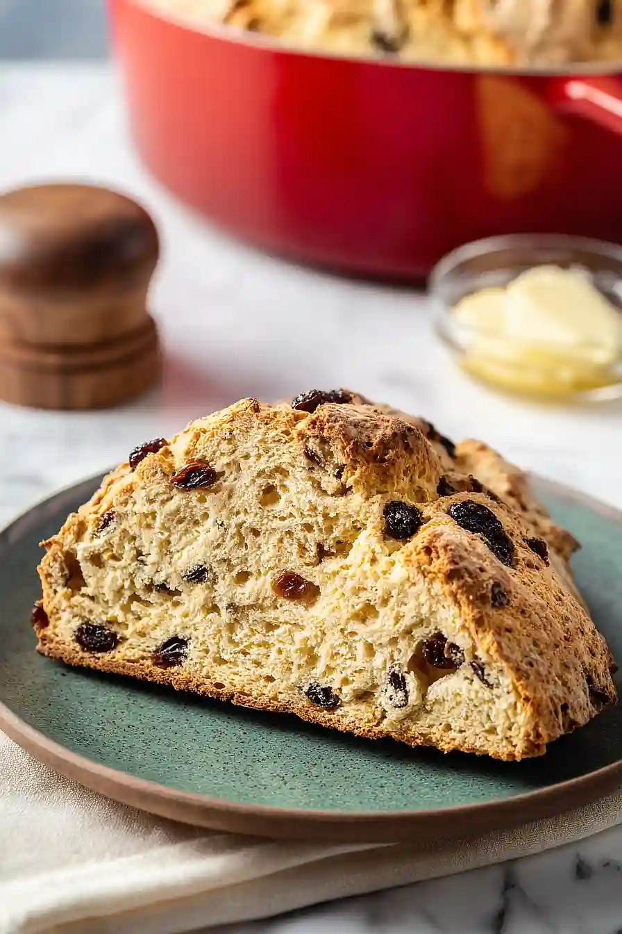 irish soda bread in a dutch oven