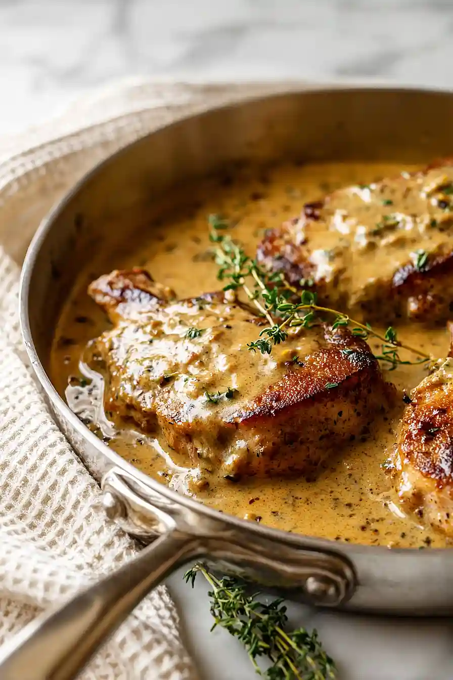 pork chop with gravy