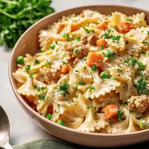 ground turkey pot pie pasta