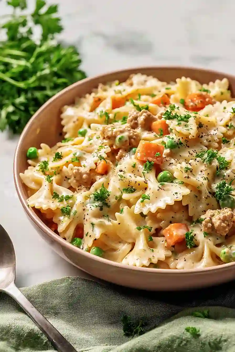 ground turkey pot pie pasta