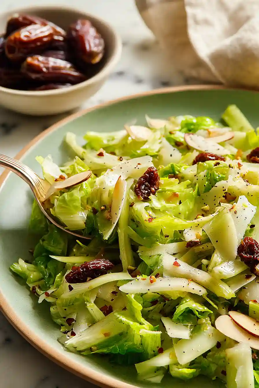 celery salad with dates and parmesan