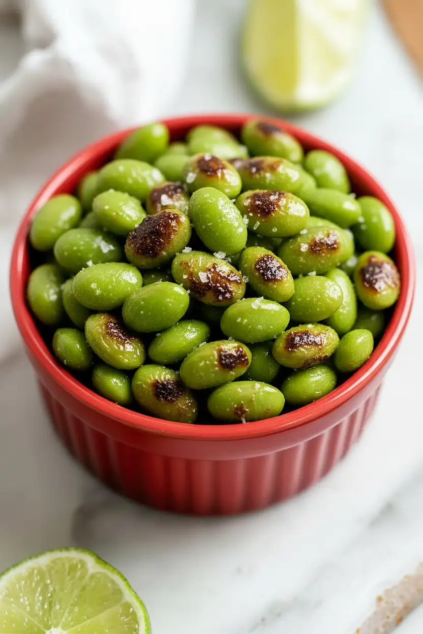 roasted edamame with sea salt