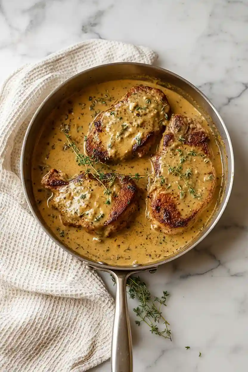 pork chop with gravy