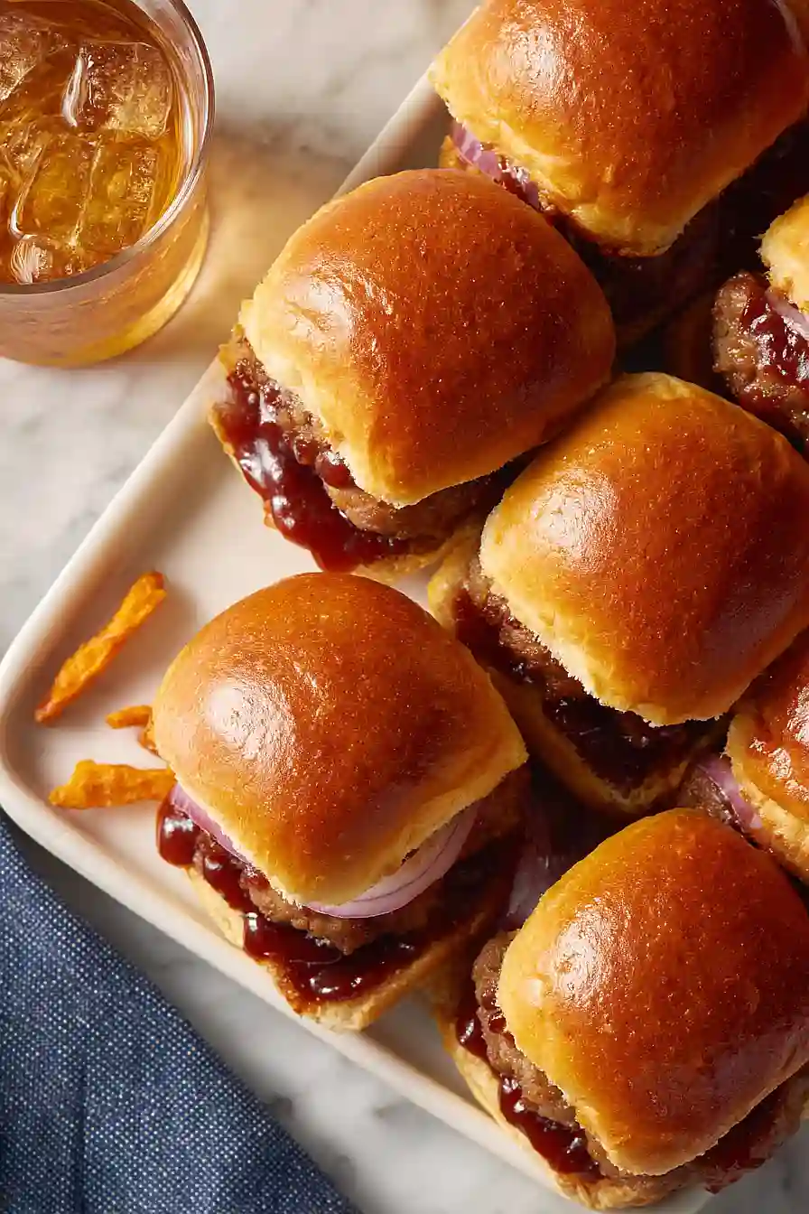 ground turkey sliders in the oven