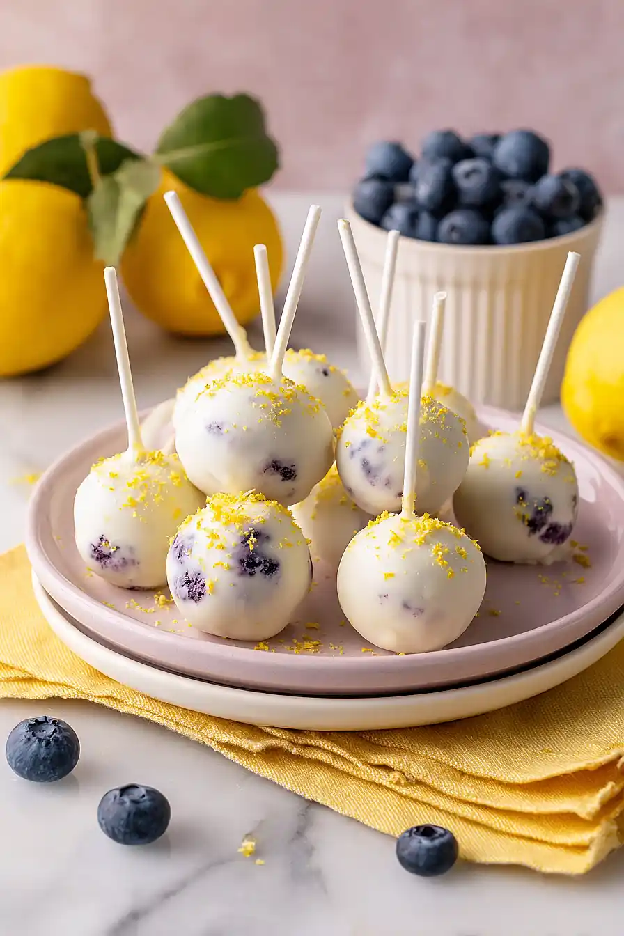 lemon blueberry cake pops