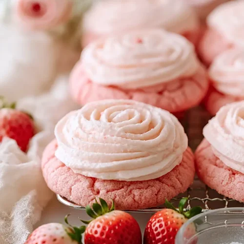crumbl strawberry shortcake cookies
