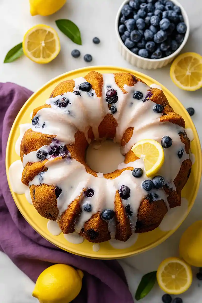 lemon blueberry cake with box cake mix