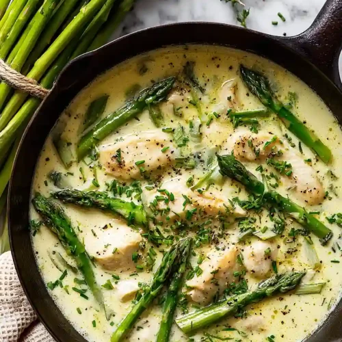 creamy chicken and asparagus soup