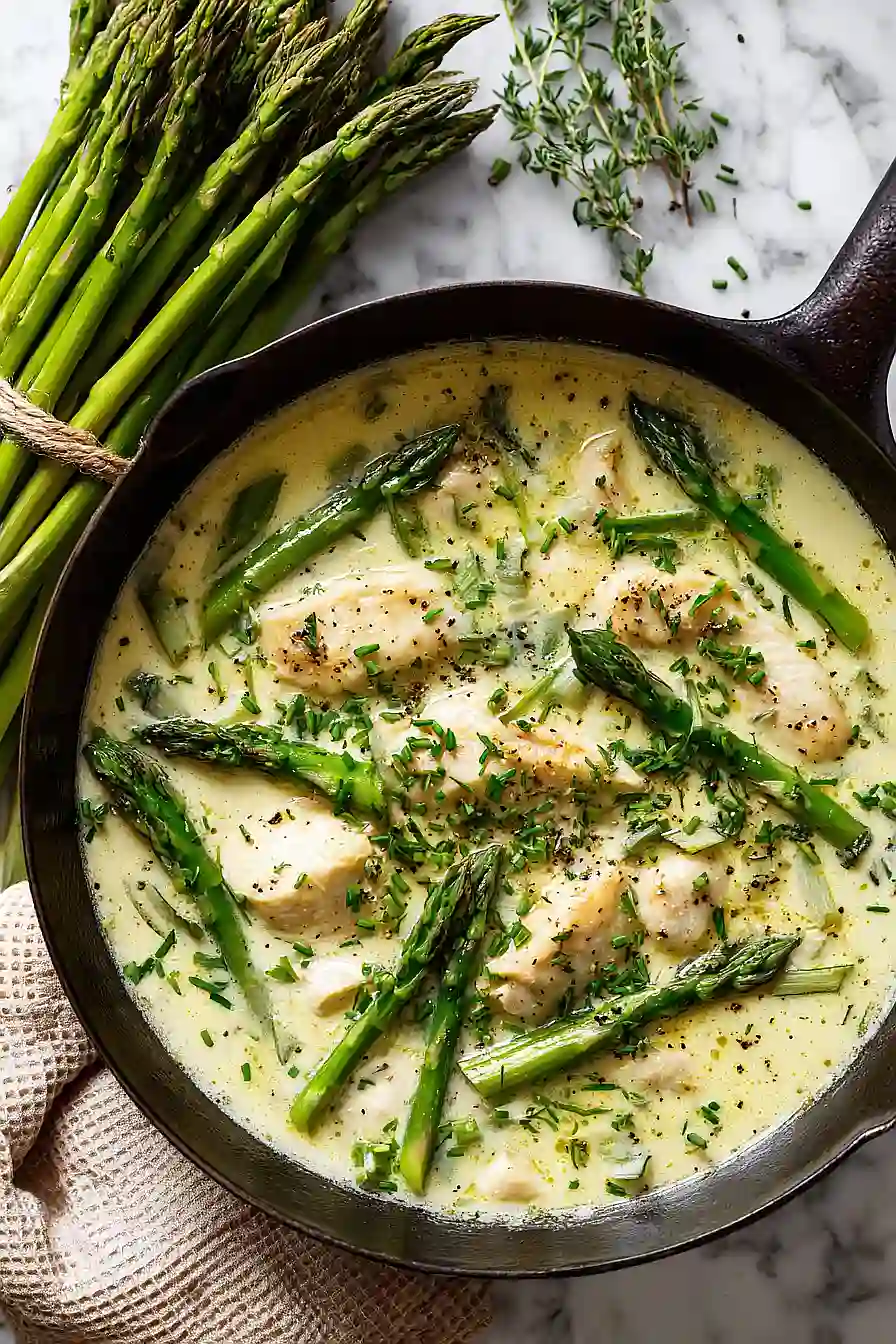 creamy chicken and asparagus soup