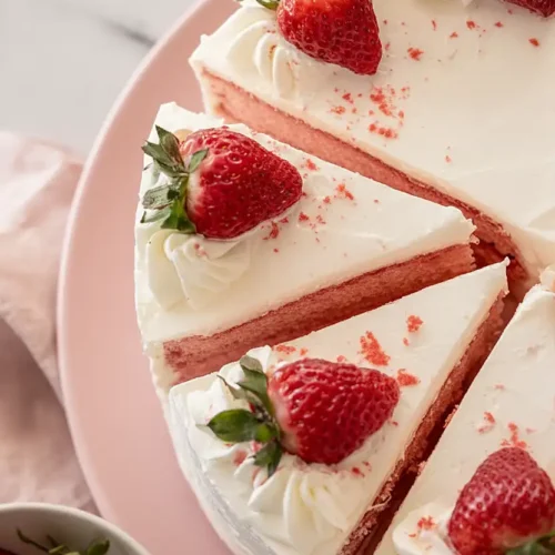 strawberry cake with cream cheese frosting