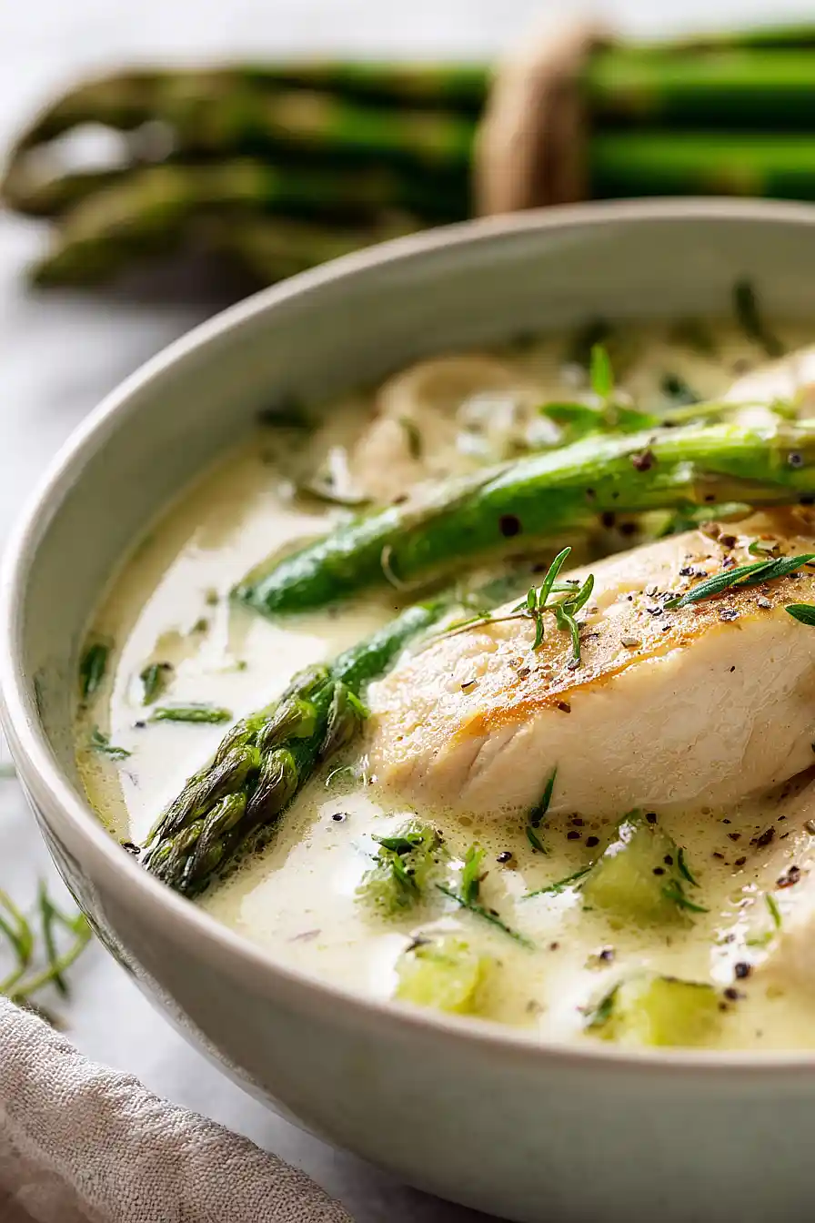 creamy chicken and asparagus soup