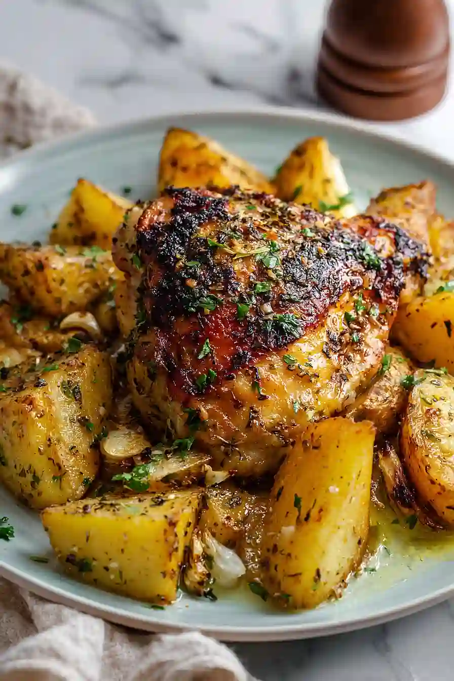 greek chicken with potatoes