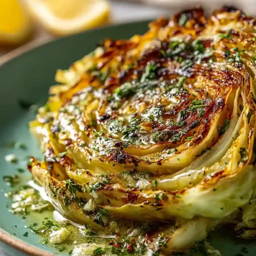 cabbage steaks with herb butter