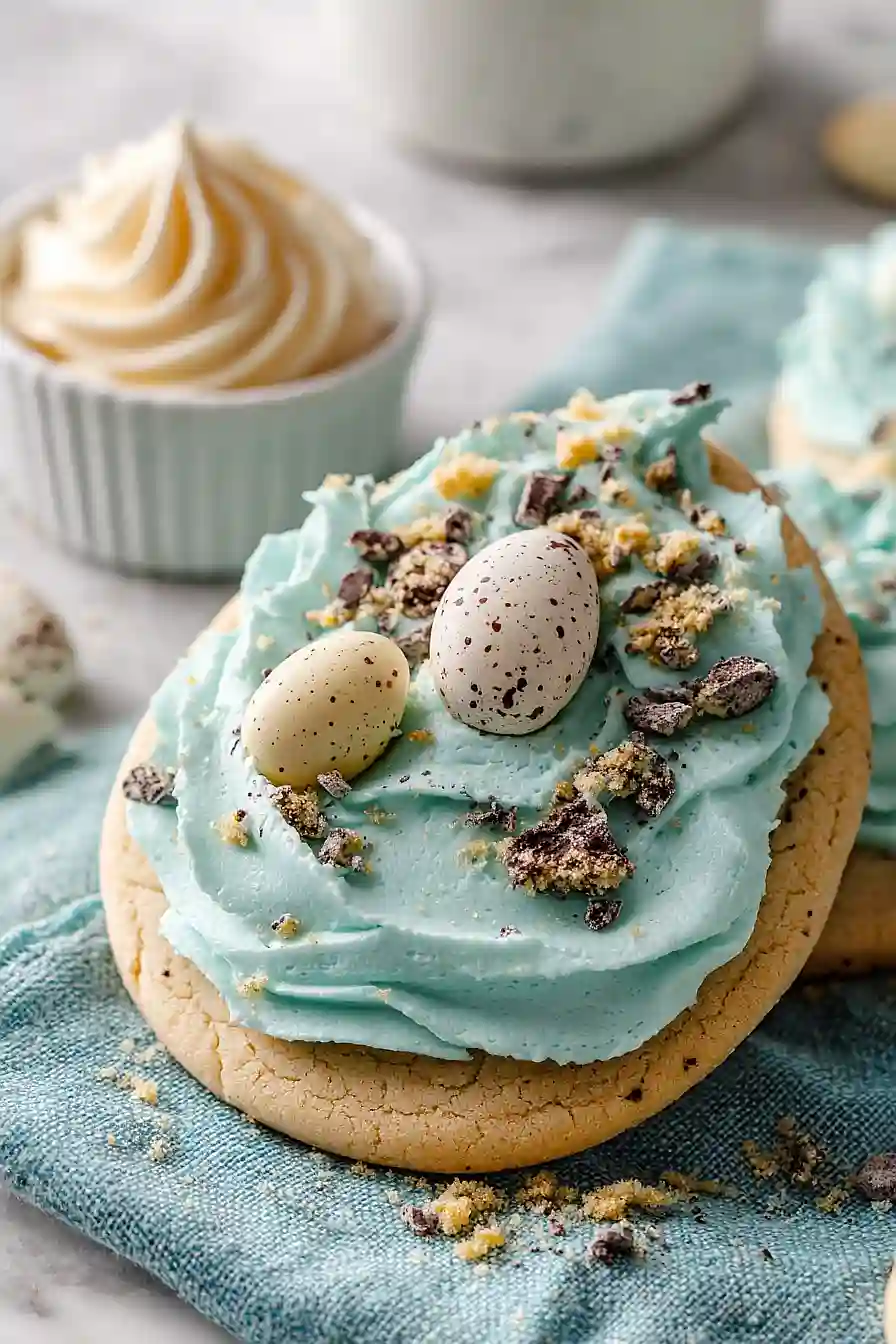 easter egg cookies with buttercream frosting