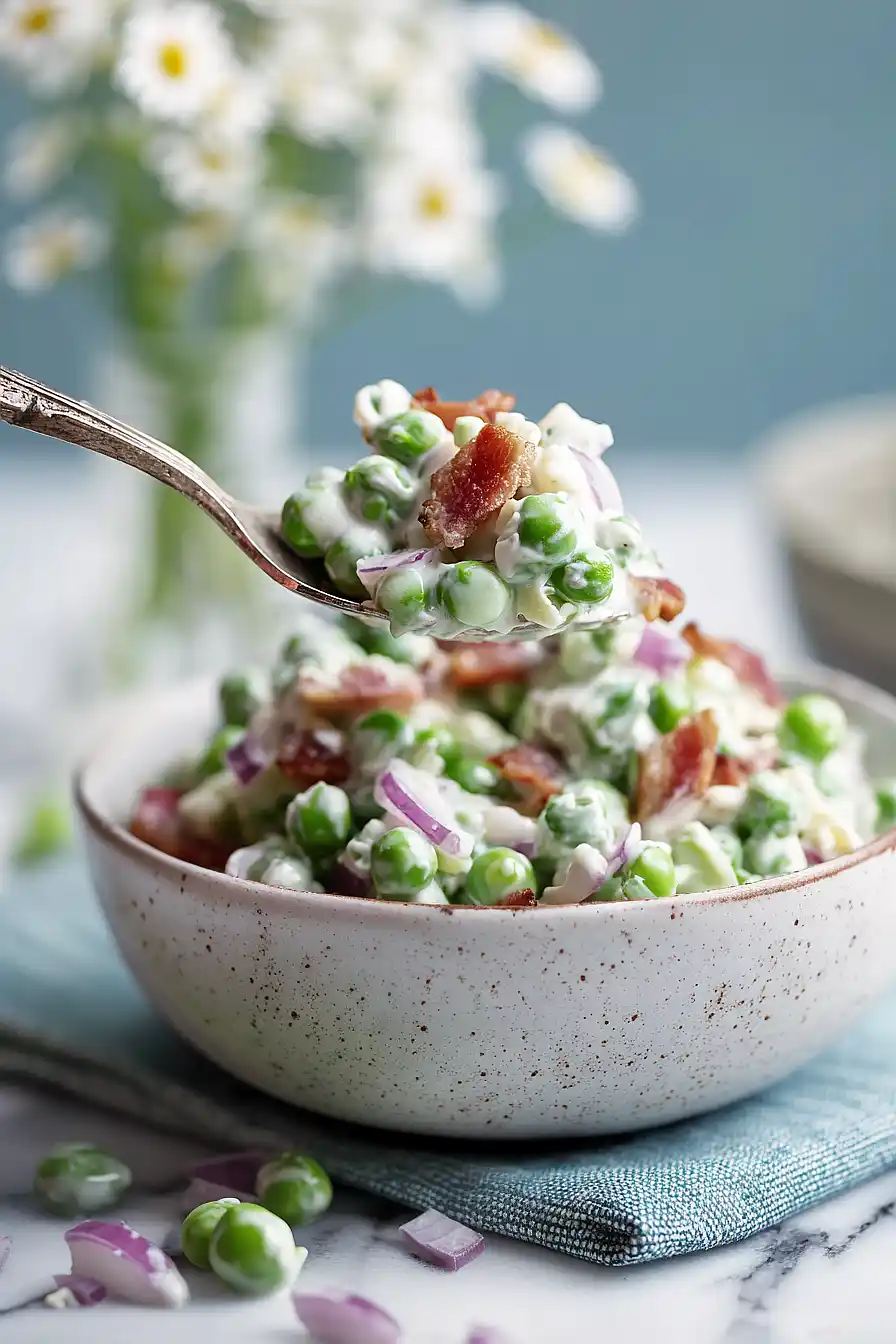 bacon pea salad