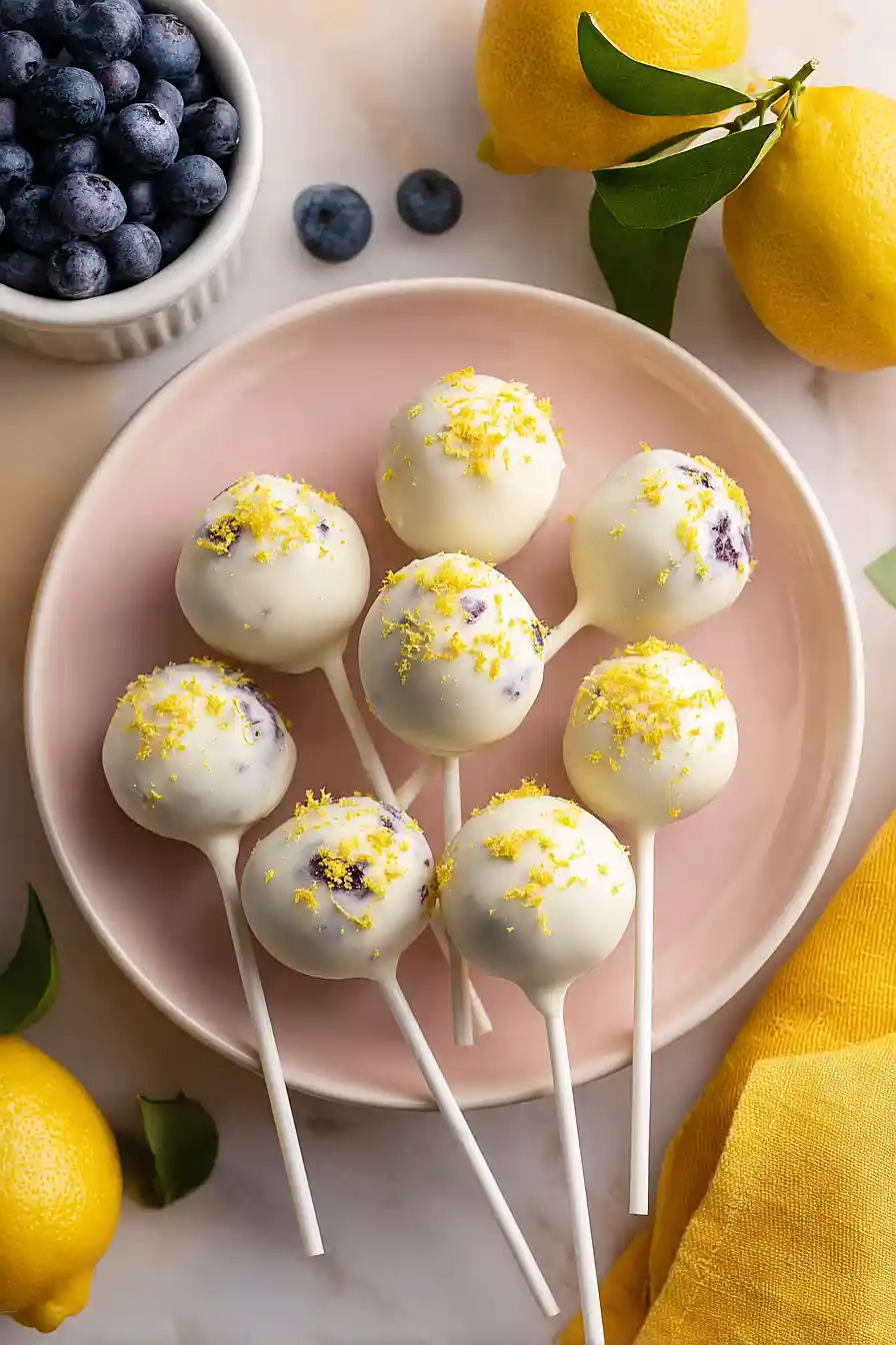 lemon blueberry cake pops