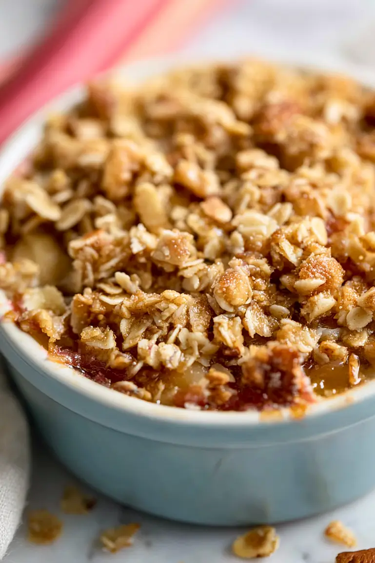rhubarb crisp for two
