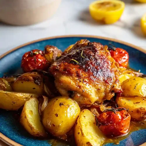mediterranean chicken tray bake
