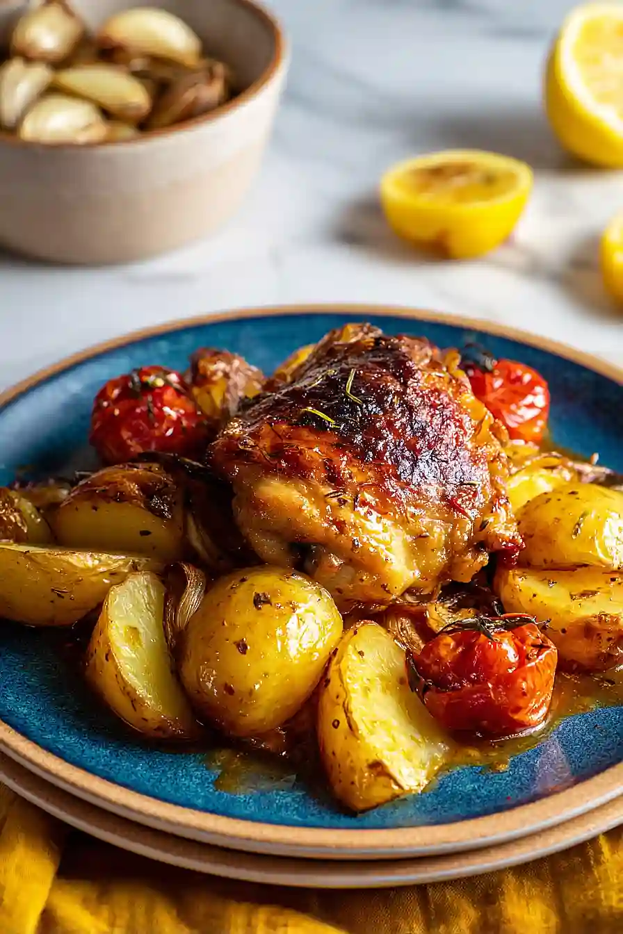mediterranean chicken tray bake