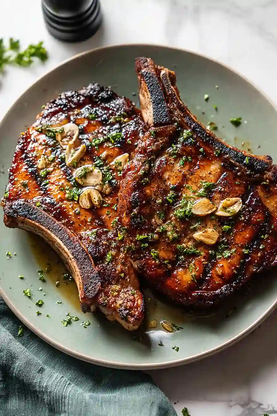 Classic Grilled Bone In Pork Chops