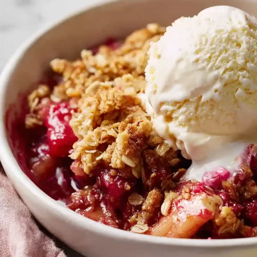 apple rhubarb crisp