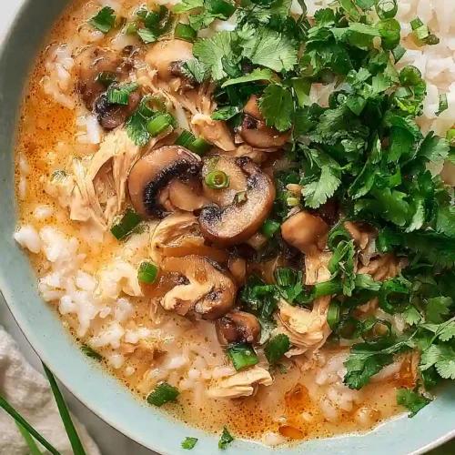thai chicken and rice soup