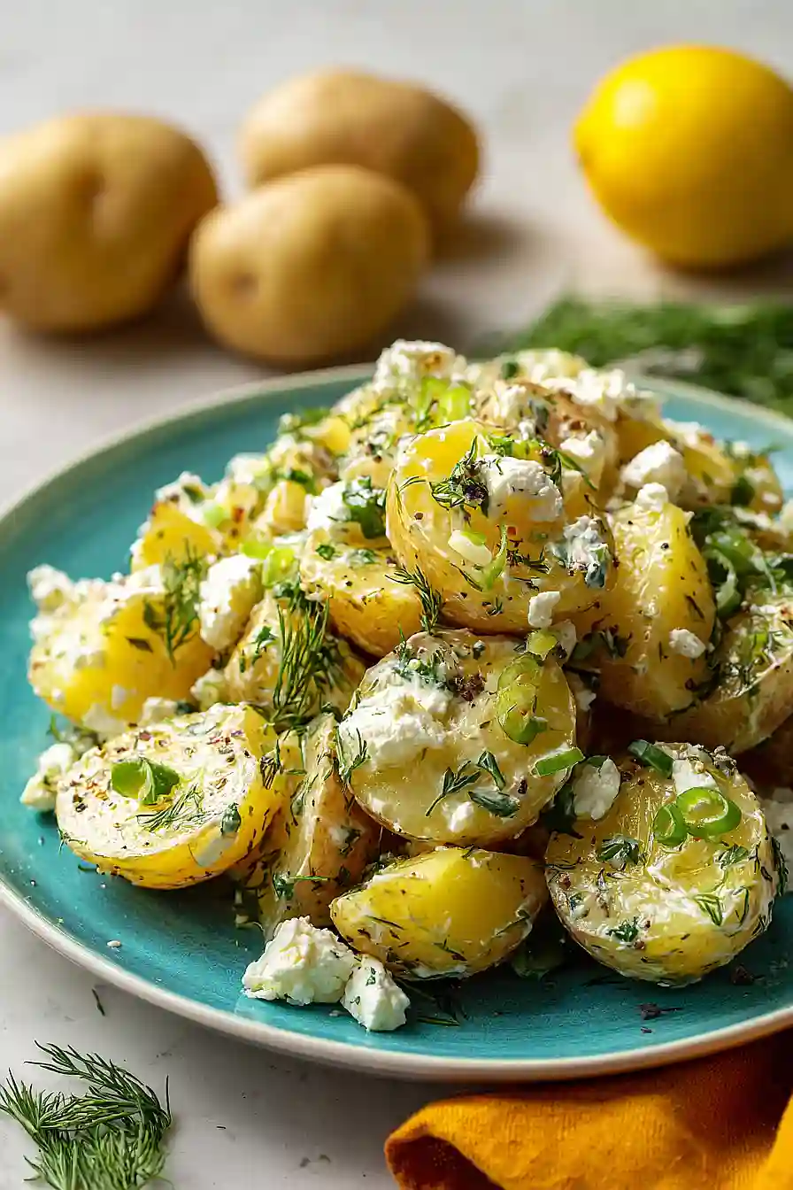 greek potato salad with feta