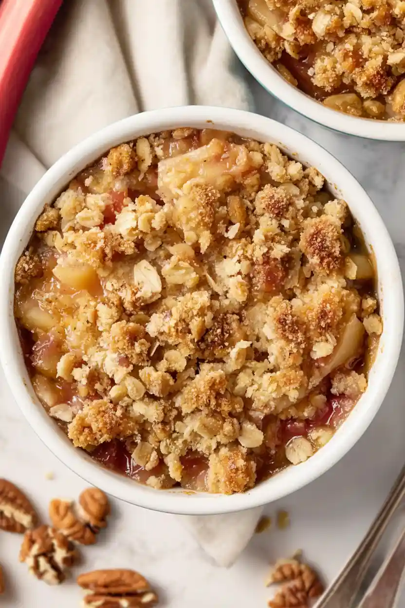 rhubarb crisp for two