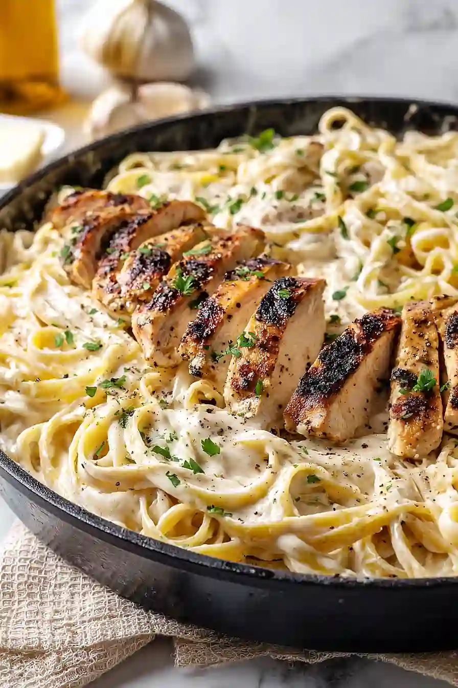 grilled chicken fettuccine alfredo