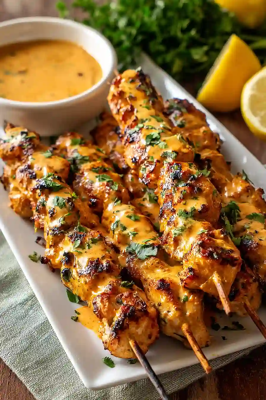 bang bang chicken skewers