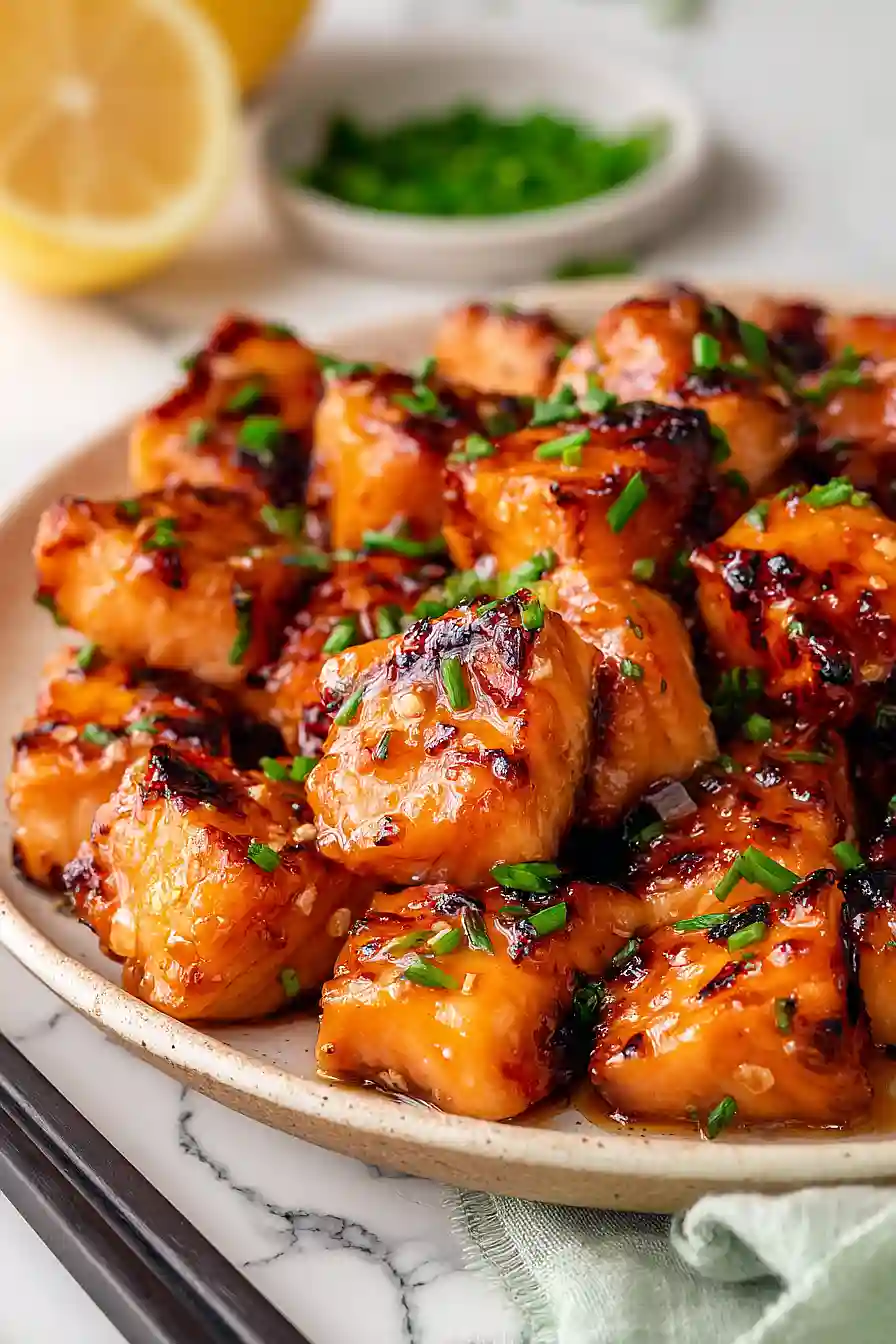 air fryer bang bang salmon bites