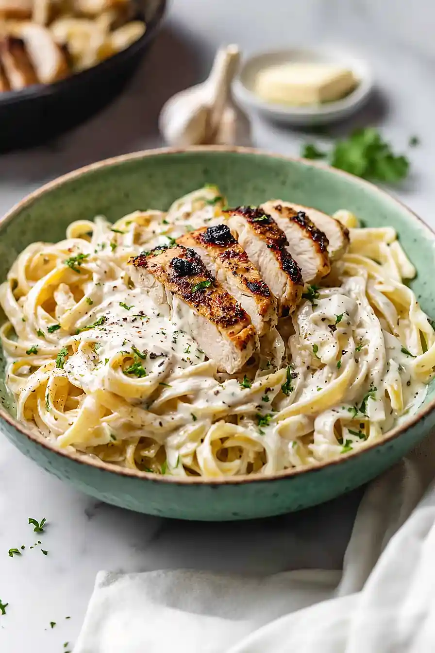 grilled chicken fettuccine alfredo