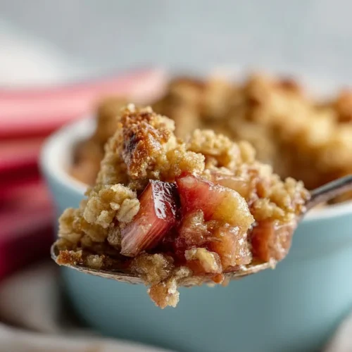 rhubarb crisp for two