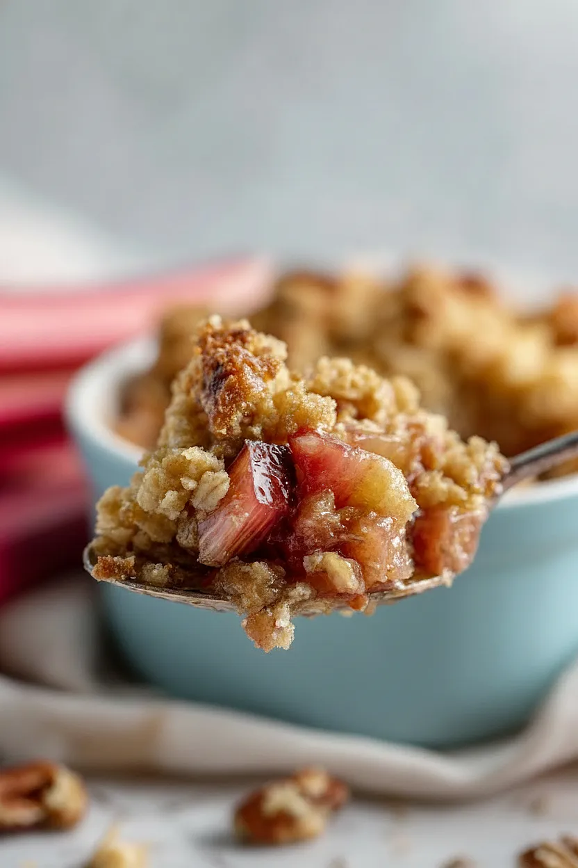 rhubarb crisp for two