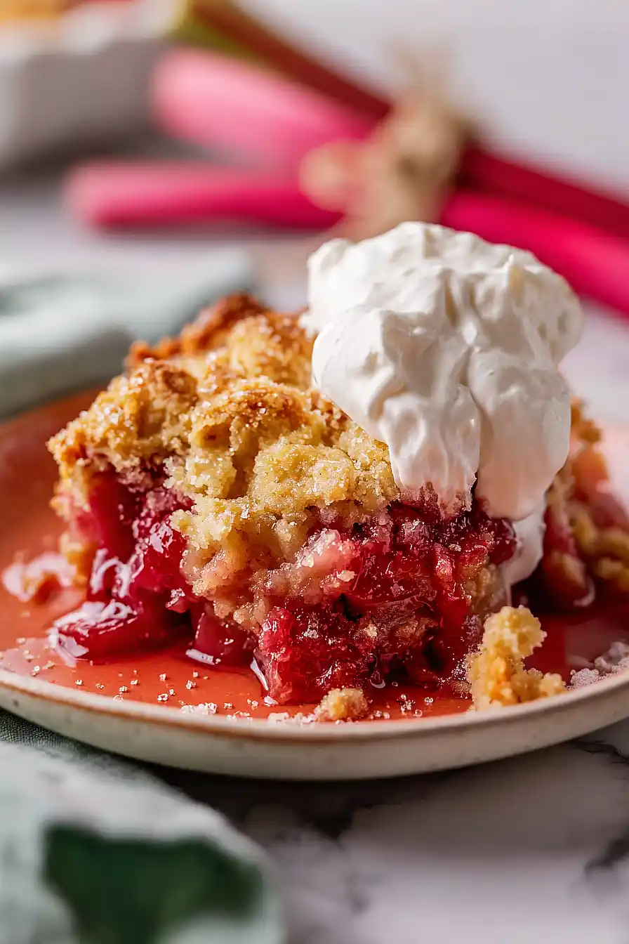 rhubarb dump cake