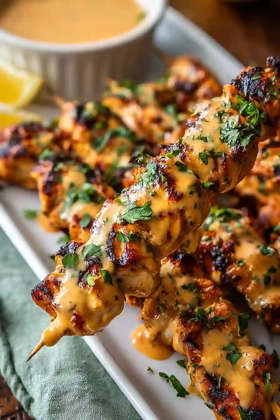 bang bang chicken skewers