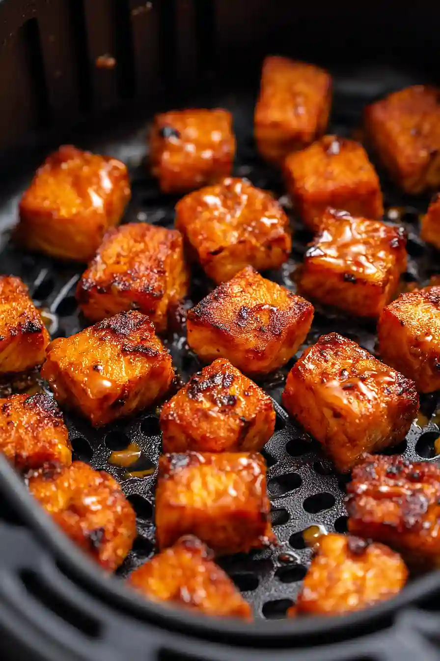 air fryer bang bang salmon bites