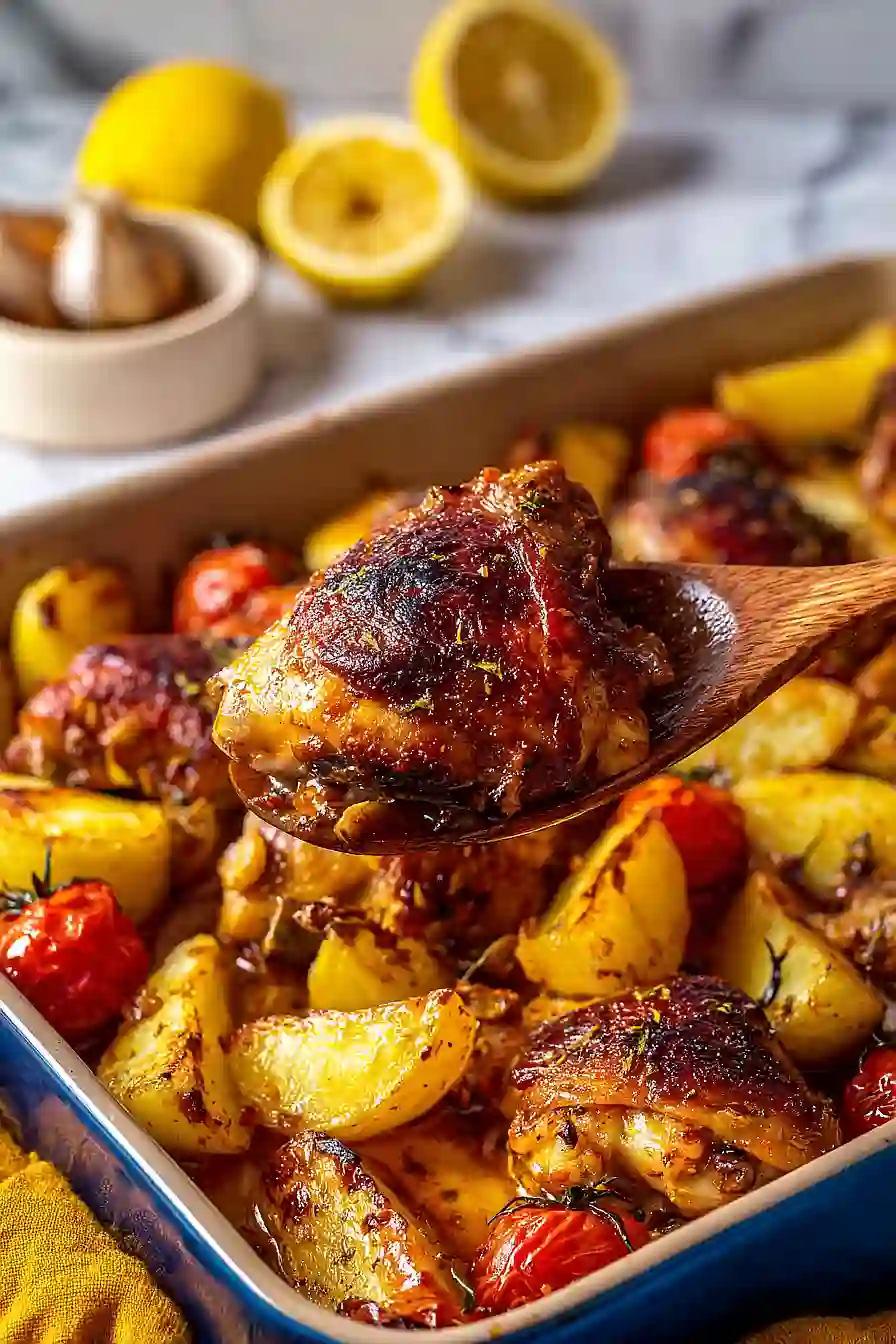 mediterranean chicken tray bake