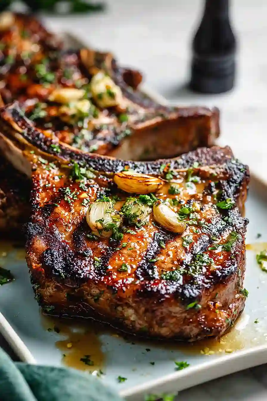 Classic Grilled Bone In Pork Chops