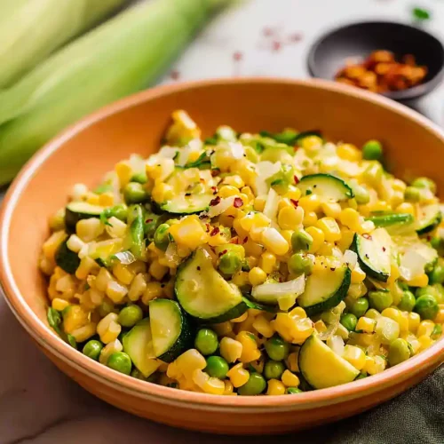 fresh corn and zucchini succotash