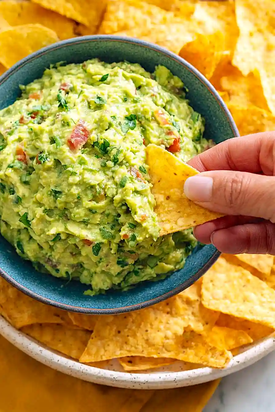 guacamole with tortilla chips