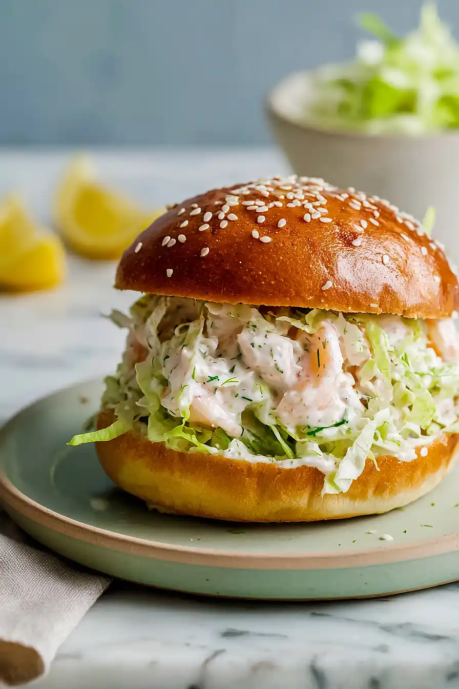 shrimp salad sandwich