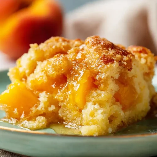 peach dump cake with canned peaches
