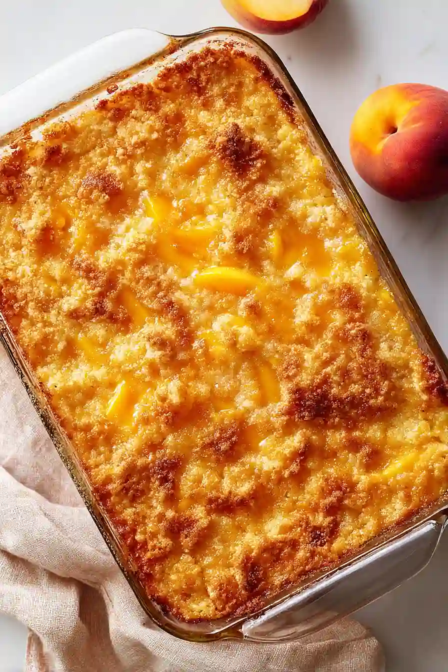 peach dump cake with canned peaches