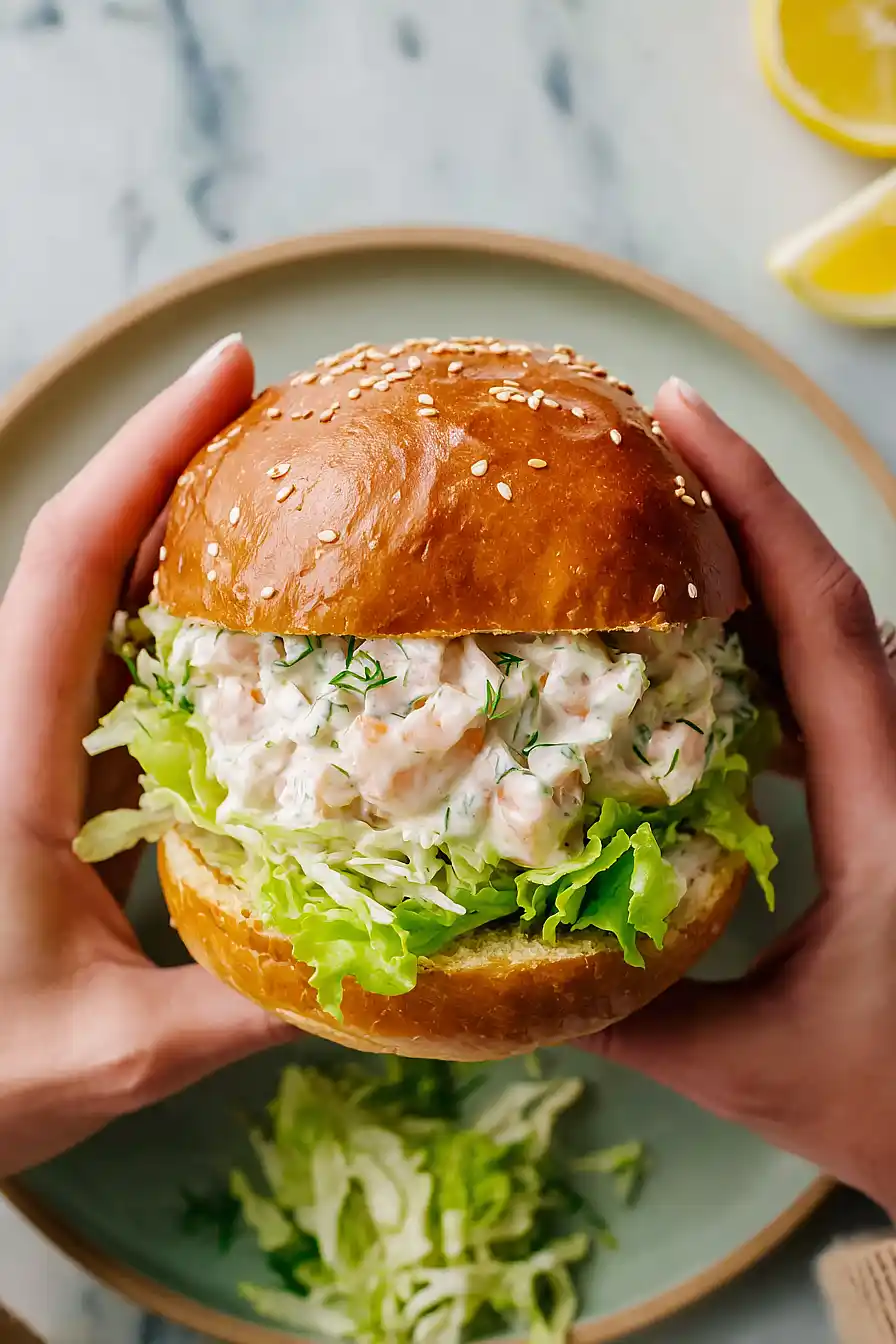 shrimp salad sandwich